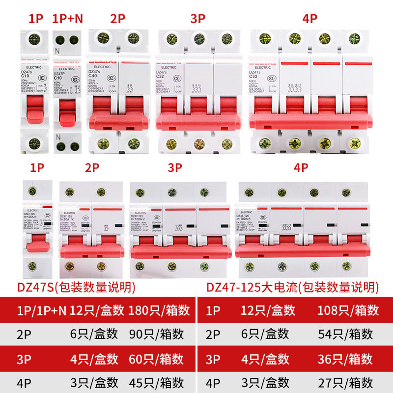 微型断路器（小型断路器）实物图