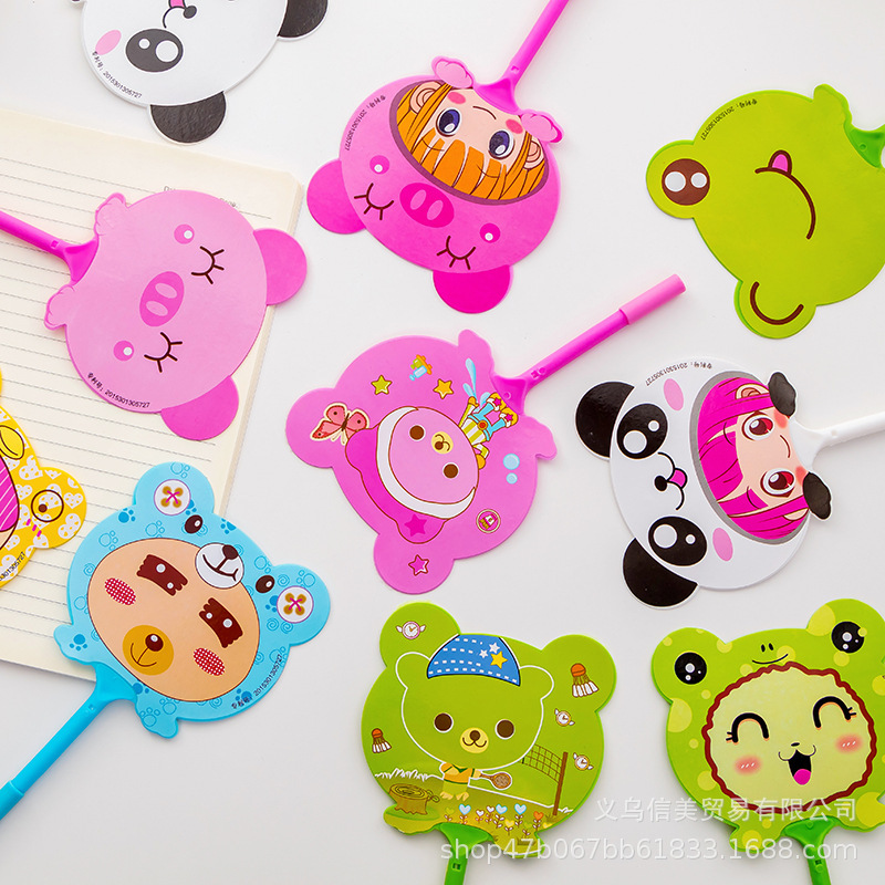 R cartoon fruit cat head, cute animal fan pen, fan pen, fan pen, student fan pen, wholesale manufacturer details Picture