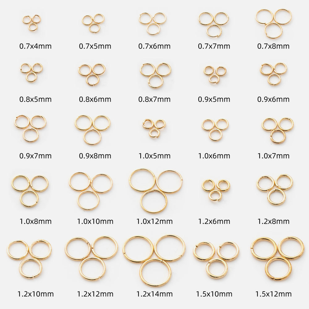 Open Loop O-Shaped Single Loop Electroplated Open Loop Diy Jewelry Accessories Connecting Closed Wire Iron Ring Lobster Buckle Accessories details Picture