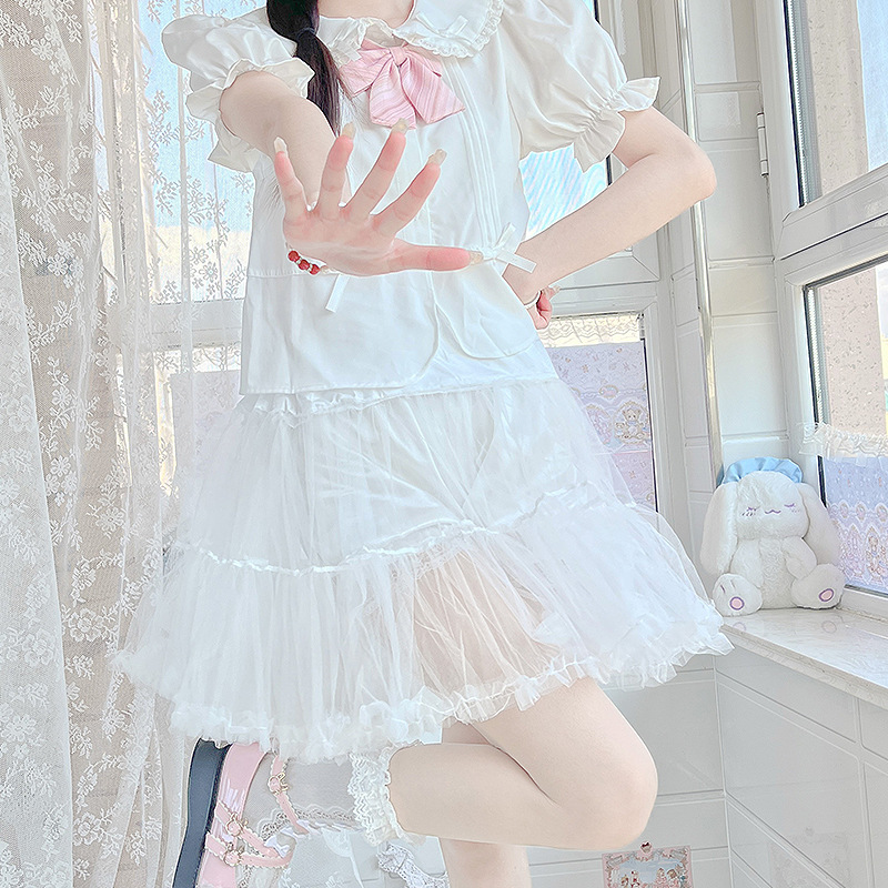 lolita Daily Cloud Boneless soft yarn thin marshmallow summer jk all-match puffy dress Application Scenario