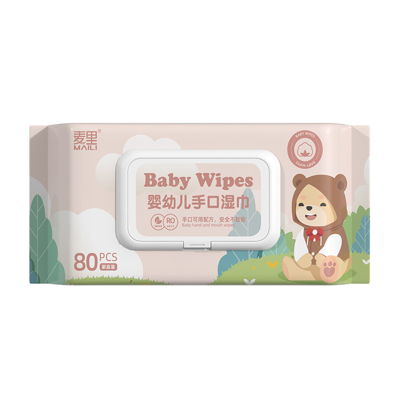 Murray Baby wet wipes are specially designed for hands and mouths. They are 80 disposable baby bottoms cleaning wet wipes for children and infants Item Picture