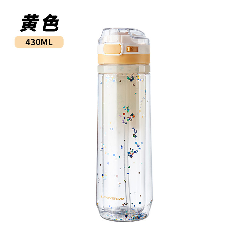 Ebena new Inai Space cup high appearance level girls office straw water cup personality jump cover handy cup Item Picture