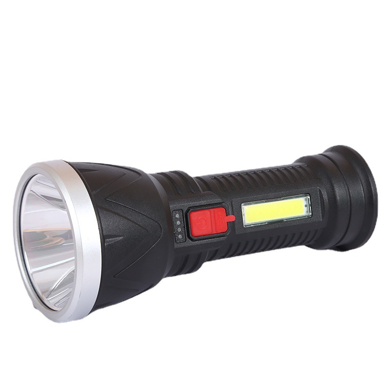 Cross-border charging high-intensity long-range flashlight, household outdoor high-intensity flashlight with side light source led flashlight Item Picture