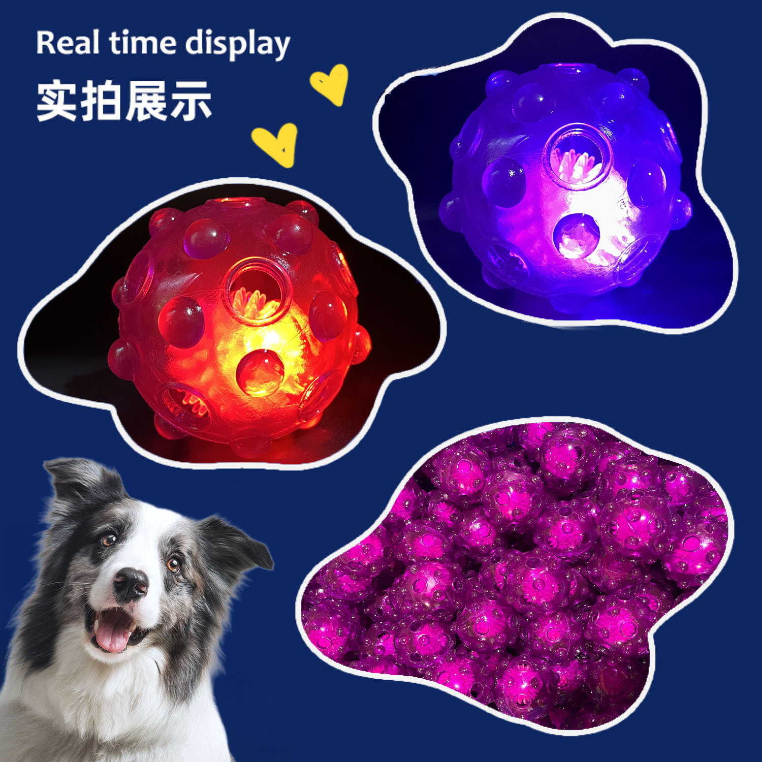 Cross-border Amazon voice-emitting and glowing toy dog flash ball puppy interactive self-entertainment and boredom pet toy wholesale Application Scenario
