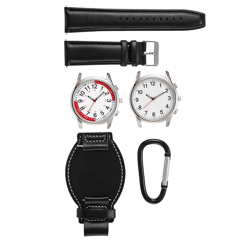 新款组合时尚学生石英表防水夜光皮带手表简约多功能登山男表批发详情6
