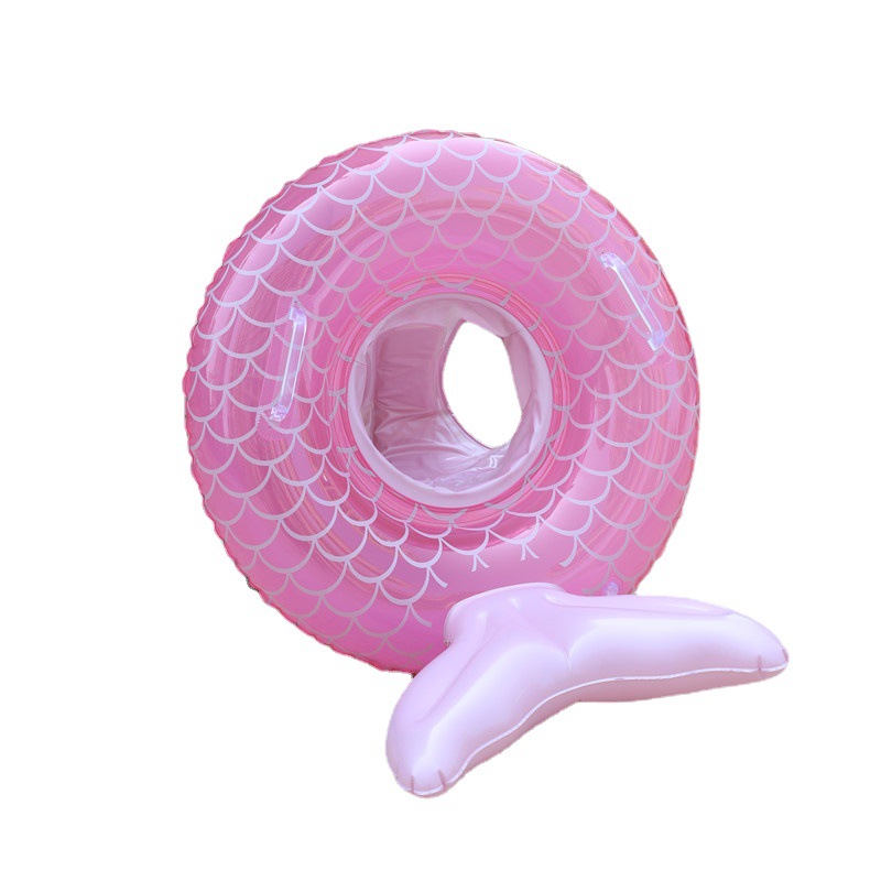 Off-The-Shelf Cross-Border Instagram Children's Swimming Ring Baby Seat Ring Mermaid With Handlepockets Baby Seat Ring Inflatable Item Picture