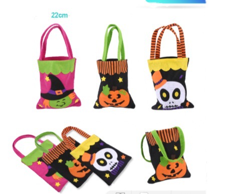 万圣节儿童手提糖果袋装饰袋儿童手提南瓜袋礼物袋万圣节道具配件详情图4