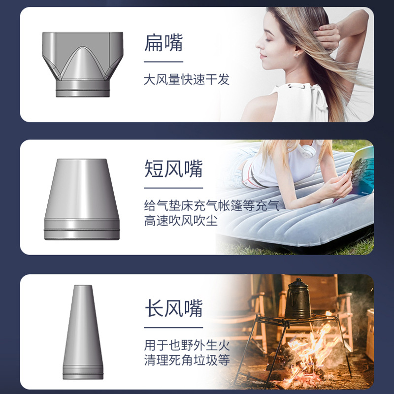 Cross-border high-speed turbine fan with 110,000 RPM, powerful outdoor handheld mini fan for dust and snow blowing machine Application Scenario