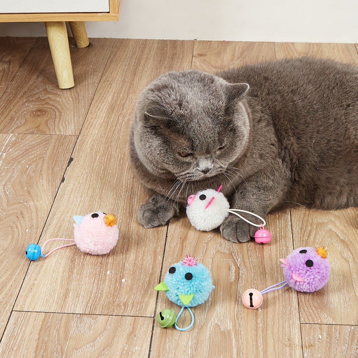 Pet supplies, cat toys, cross-border cute mouse toys, bells, self-entertainment and boredom, cat toys factory wholesale prices