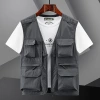Cross-border Amazon outdoor wholesale fishing, multi-functional mesh photography, men's vest, waistcoat, multi-pocket waistcoat Specification image