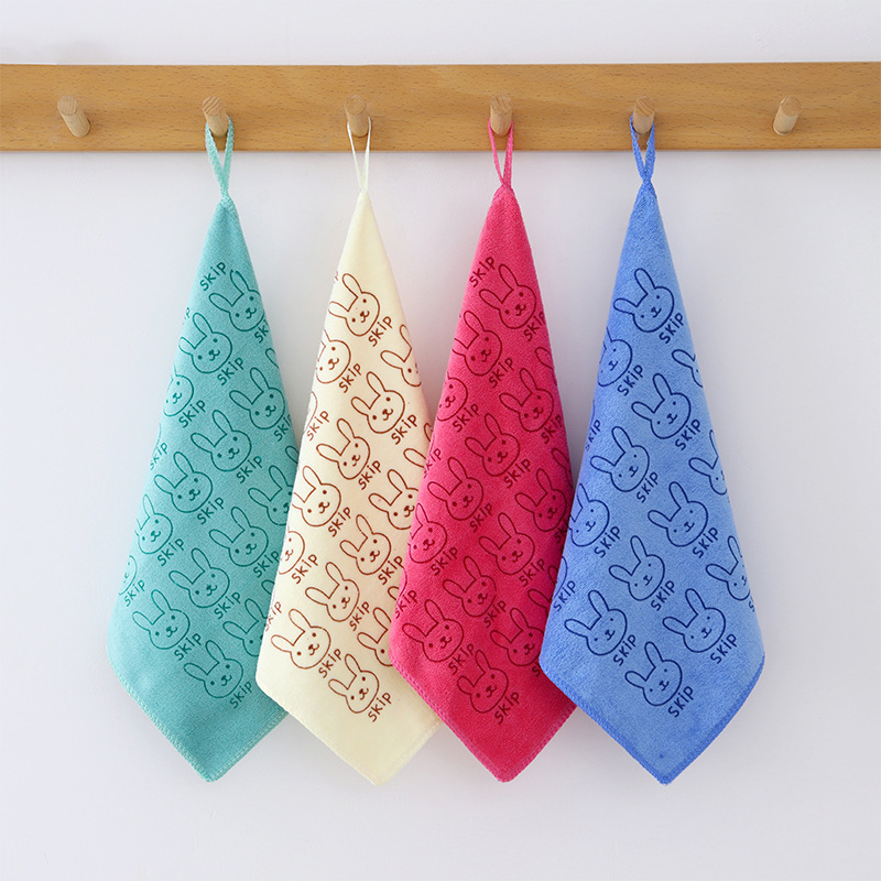 批发幼儿园小方巾儿童洗脸擦手巾30×30细纤维加厚柔软吸水小毛巾