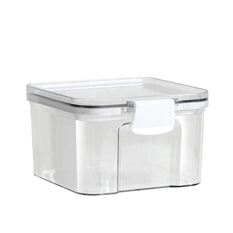 Sealed cans for kitchen storage of grains and cereals, food-grade transparent plastic cans for snacks, dry goods and tea Item Picture