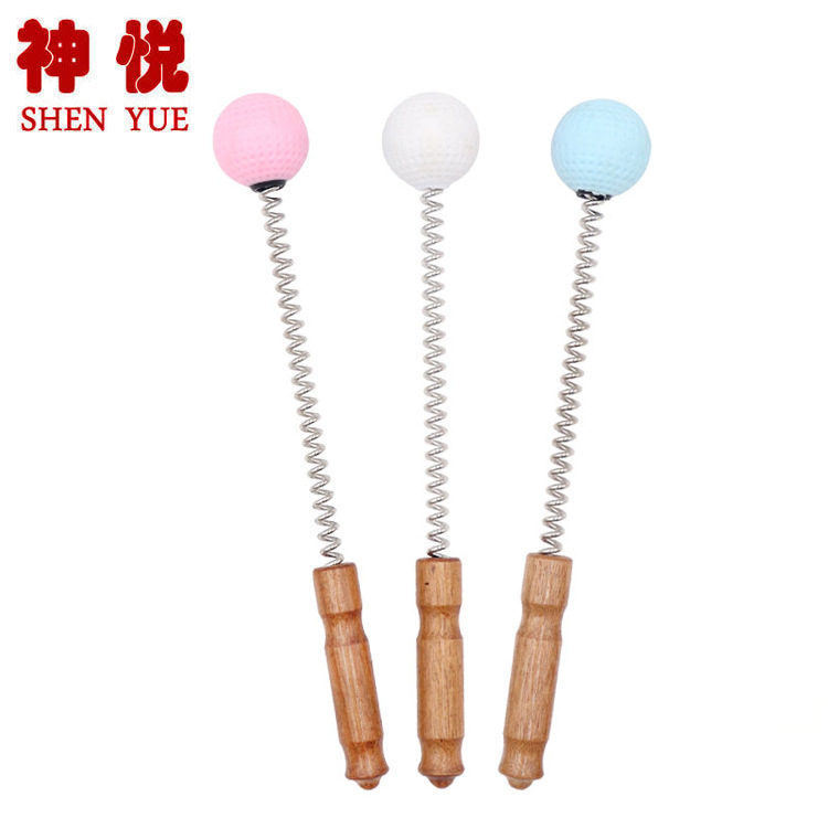 298厂家直销弹簧高尔夫球按摩按摩锤背部敲打健身捶敲背棒