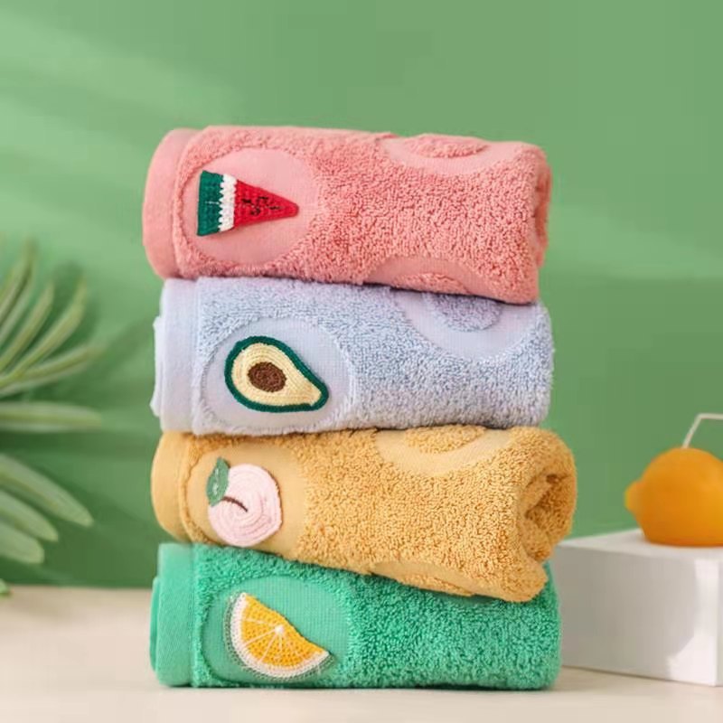 Forsweet Cotton Towel Stick Cloth Jacquard Lovely Fruit Absorbent Soft Bright Gift Home Student Face Towel New details Picture