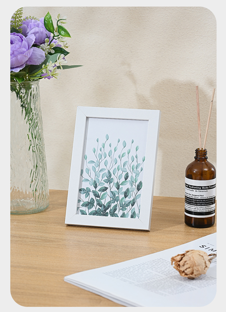 木质简约相框摆台画框挂墙5寸6寸7寸8寸10寸A4手工照片墙相框批发详情14