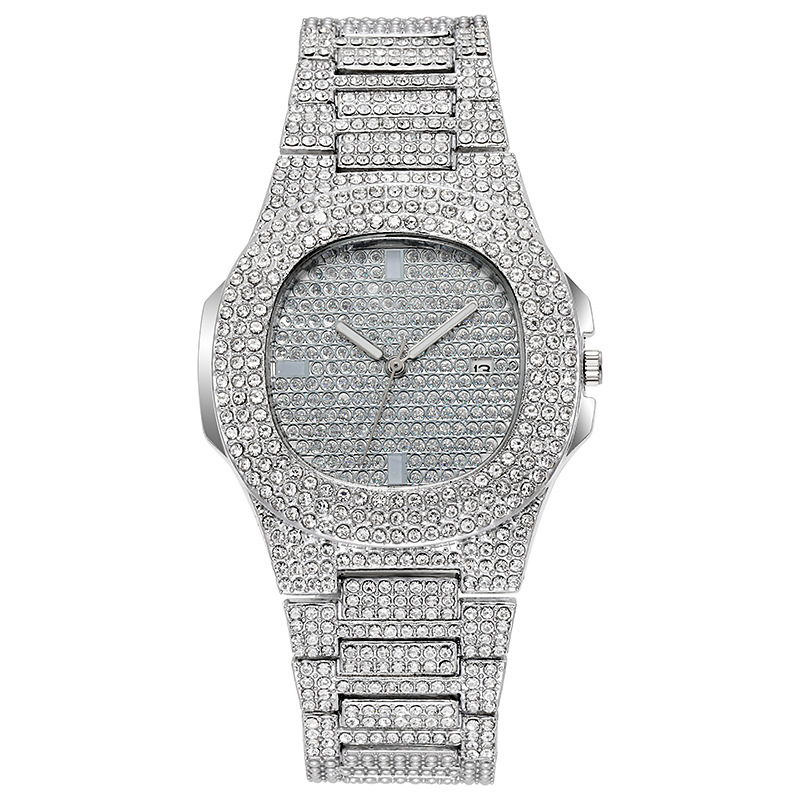 European and American hip-hop starry sky fashion men's and women's watches, men's square large gold watch, fashionable and trendy steel band quartz watch Application Scenario