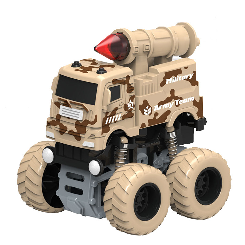 Douyin Internet celebrity inertial four-wheel drive off-road vehicle, engineering, military, fire, sanitation team, boy street stall, toy wholesale Item Picture