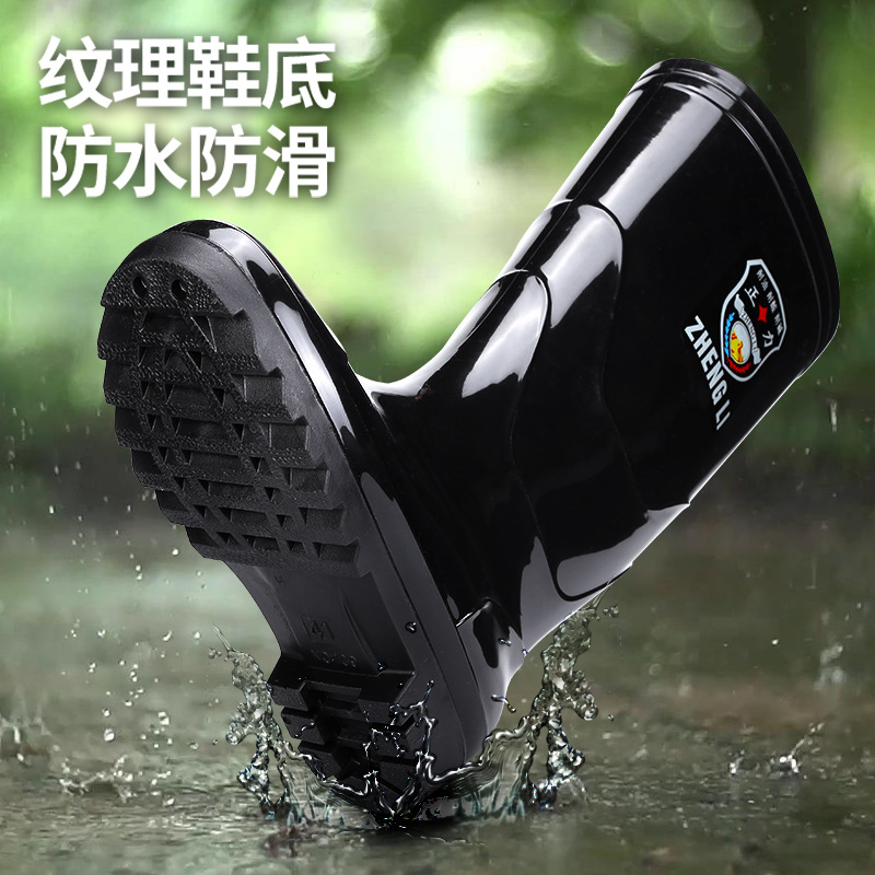 水鞋男士夏天时尚/水鞋/雨靴男士夏天时尚/雨靴/套鞋男高筒细节图