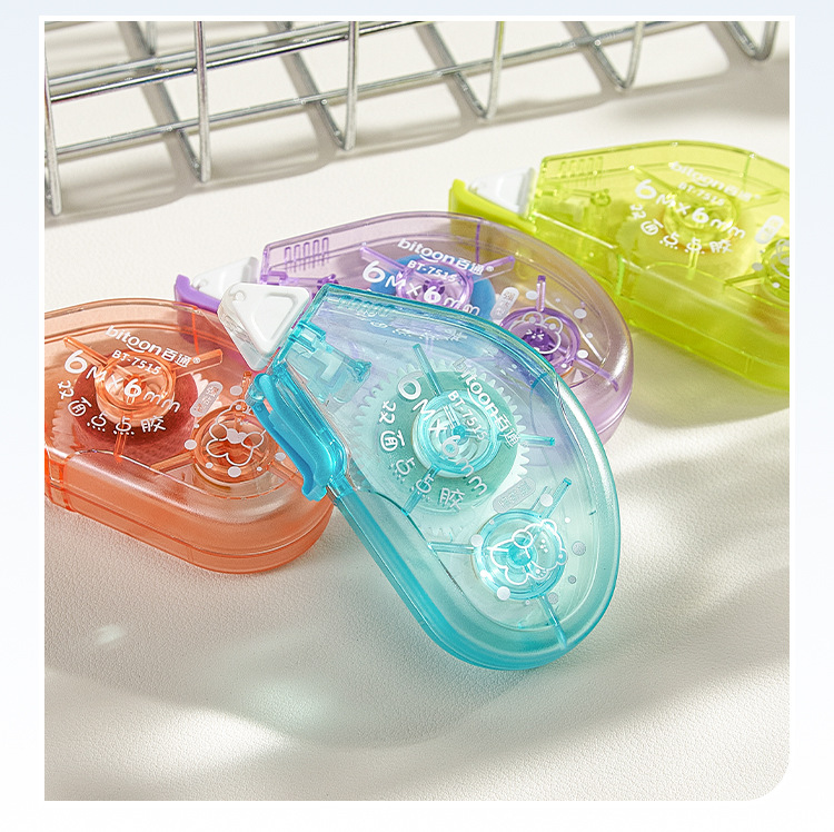Baitong Dot Tape Double-sided tape for students, correction tape, large-capacity double-sided tape, manual tape Specification image