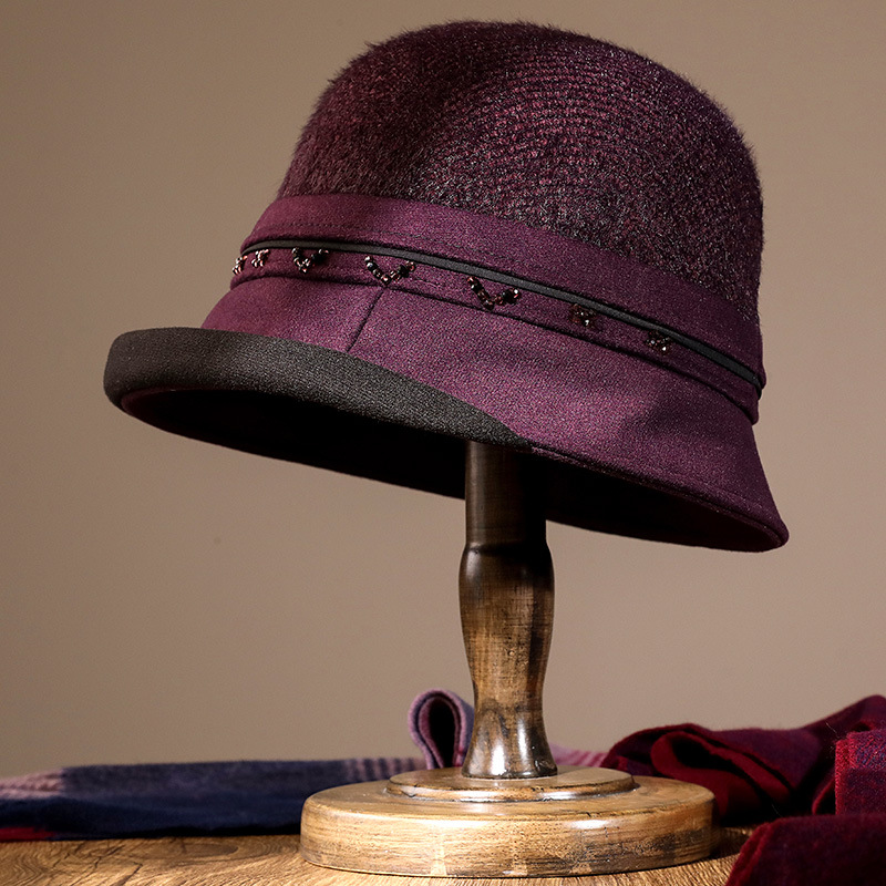 秋冬季中老年/保暖盆帽/礼帽/渔夫帽细节图