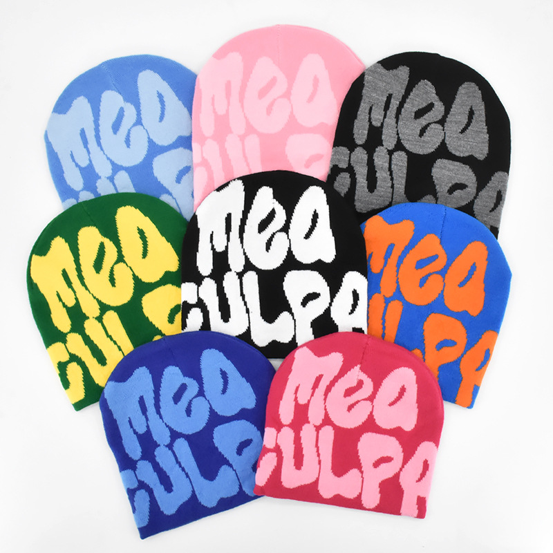 Amazon cross-border bestsellers: knitted hats for men and women, jacquard hats, popular hats from Europe and America, hip-hop hats, letter hats, AliExpress from Europe and America