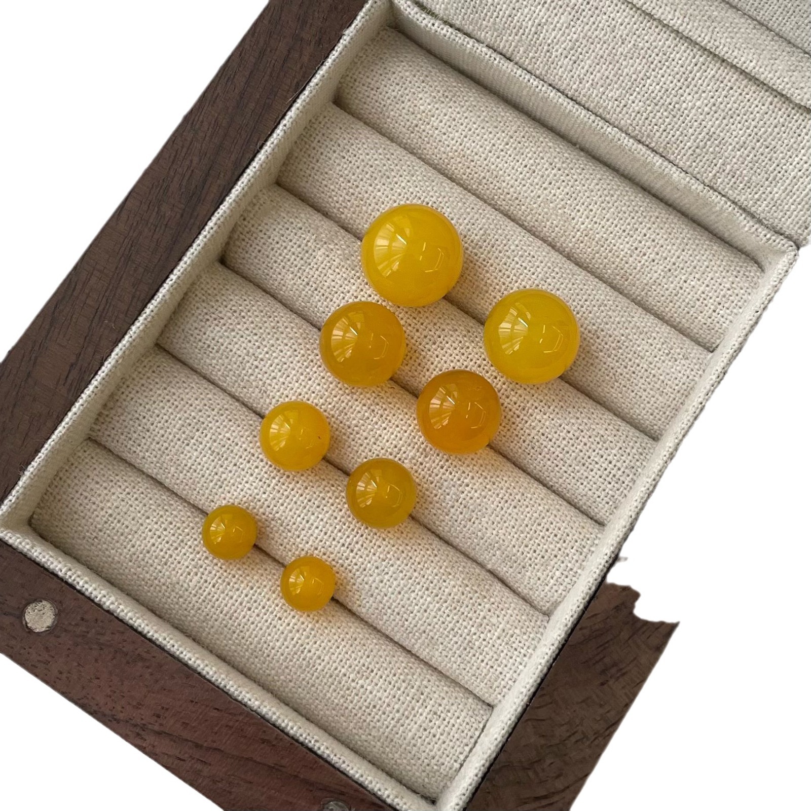 S925 plata esterlina amarillo ágata pendientes de oído simple y versátil ins temperamento de alta clase estilo de diseño de nicho Item Picture
