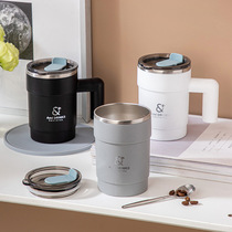 304 stainless steel mug Portable coffee cup Portable insulated office water cup with straw cup with lid
