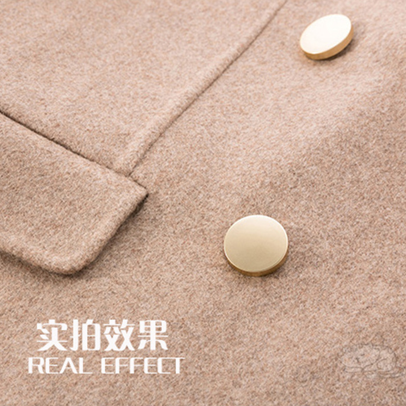 Metal Flat Buttons Trench Coat Nail Free Hand Stitched Button Sweater Cardigan Round Alloy High Button Specification drawing