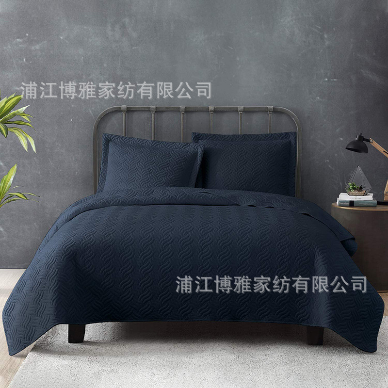 Amazon, ebay, AliExpress cross-border bedding products, pure cotton bed covers, all-cotton three-piece sets, wholesale from foreign trade manufacturers details Picture