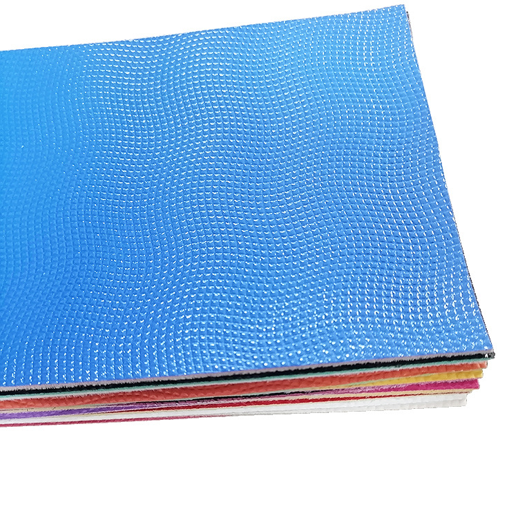 Factory direct supply of various PVC bags, clothing, furniture, shoes, colored edge water ripple non-woven fabric bottom 1.1MM artificial leather Item Picture