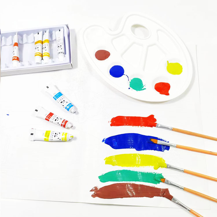 水彩颜料初学者美术材料套装儿童涂鸦12色7ml水彩画套装详情图3