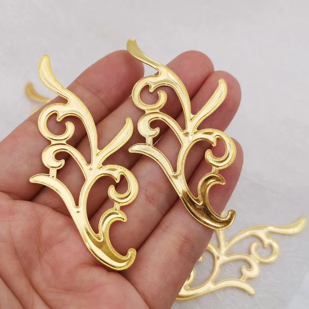 DIY铁艺饰品配件 树枝34x67mm  古装头饰配件中式新娘材料厂家批