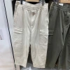 Daily single-day spring men's and women's wear versatile casual workwear pants, stretched-waist loose long pants, straight-leg pants Y474100 details Picture