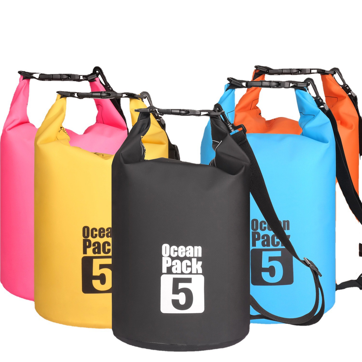 Cross-Border Hot Pvc Waterproof Bag Beach Rafting Swimming Bag Bucket Outside Single And Double Shoulder Backpack Wholesale details Picture