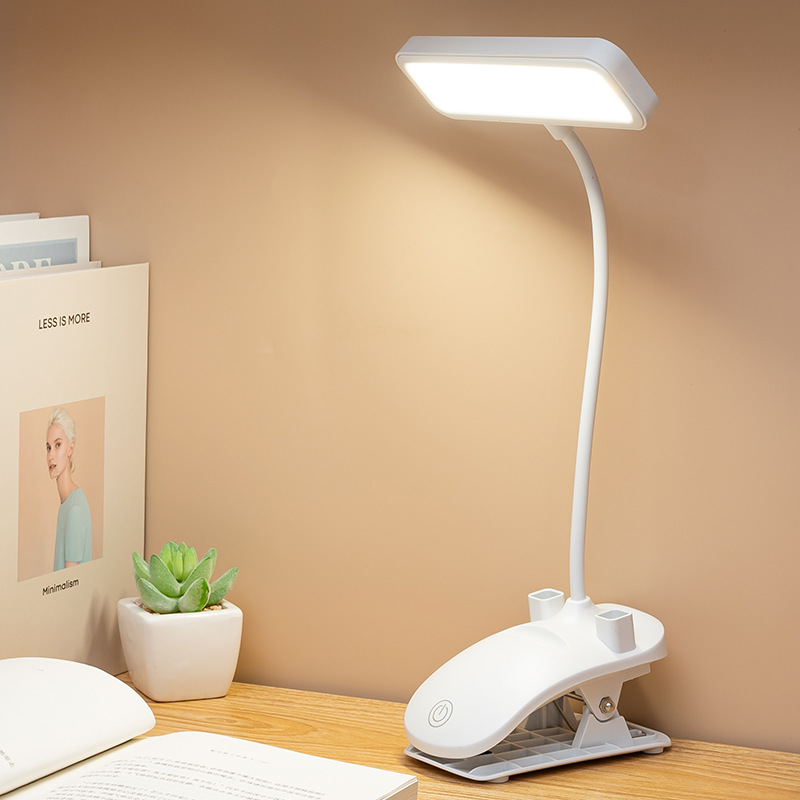 Clip led desk lamp for eye protection, learning and vision preservation, rechargeable plug-in, student dormitory desk, reading bedside lamp Specification image