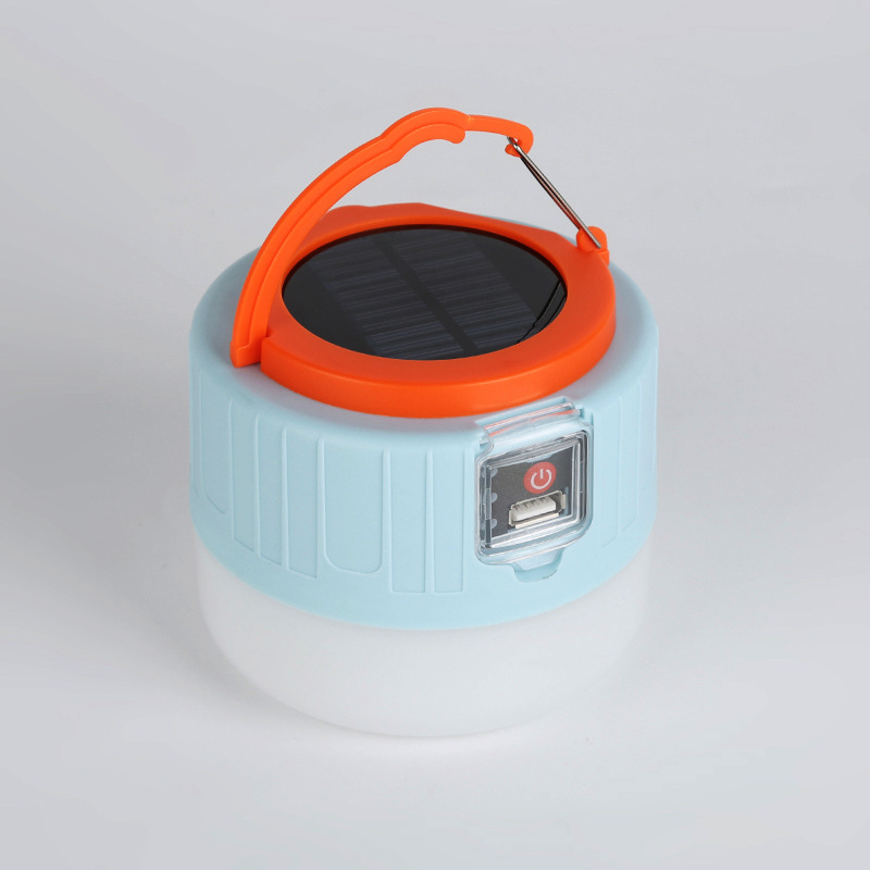 Solar-powered outdoor LED rechargeable bulbs, energy-saving lamps, camping power outage, street stall and night market lights, emergency lighting, high-intensity lamps details Picture