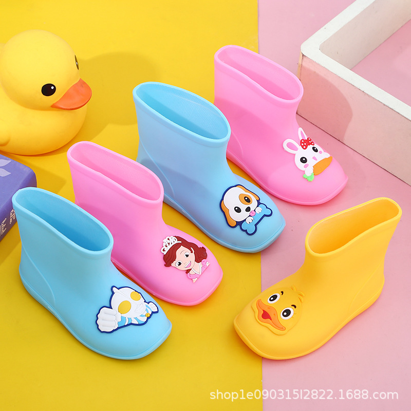 Children's rain boots, anti-slip rain boots for boys and babies, anti-slip rain boots for girls, students, children and toddlers, waterproof rubber shoes for kids details Picture