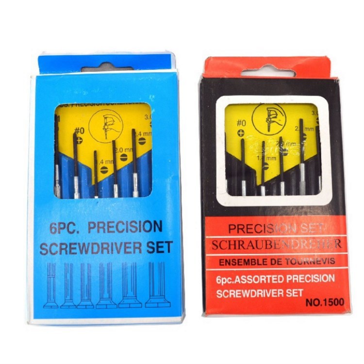 Wholesale of 5pc and 6pc two-yuan screwdriver sets, small screwdriver combinations, watch screwdrivers and screwdriver boxes