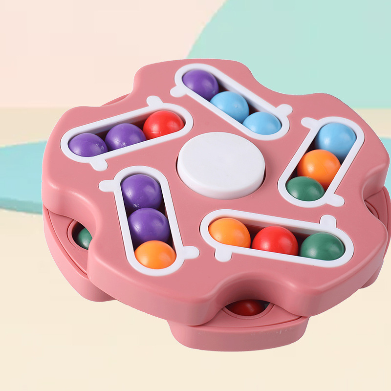 Novel cross-border stress-relieving Rotating Magic beans Fingertip stress-relieving Finger gyroscope Children's Magic Beans Rubik's Cube Educational Cross-border Toy Rubik's Cube Ball Disk Stress-relieving Specification image
