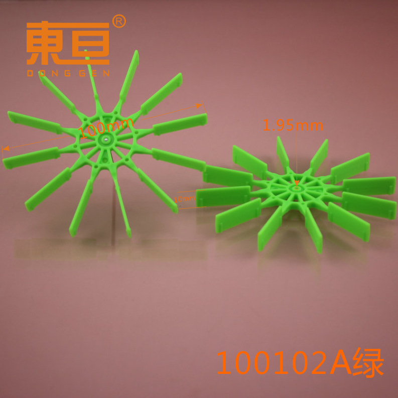 100102A Green 100 Open wheel Universal open wheel Plastic open wheel Large open Wheel toy accessories details Picture