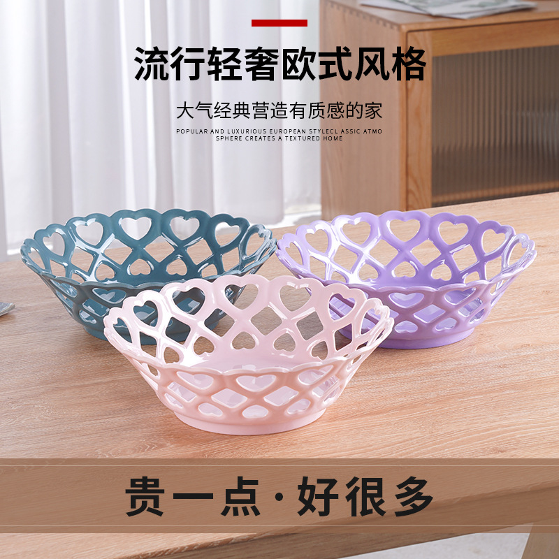 小吃盘/易食盘/木制甜品台/三层长方金边果盘/沥水篮不锈钢产品图