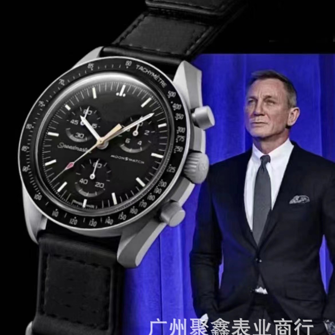 Cross-border e-commerce agency distribution of men's best-selling Moon and Mercury co-branded space casual chronograph six-hand quartz watch Application Scenario