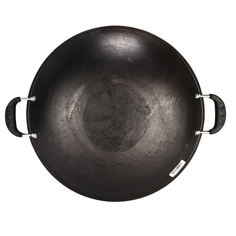 Good Partner Factory wholesale old-fashioned cast iron woks, physical non-stick cooking woks, uncoated woks, cast iron woks Item Picture