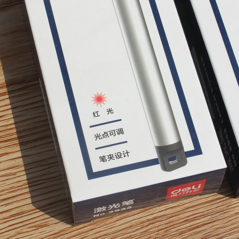 Deli 3933 Remote Control Educational Technology Infrared PPT Teaching Projector Flashlight Laser Pen Lamp Red electronic Teaching Whip Pen Specification image