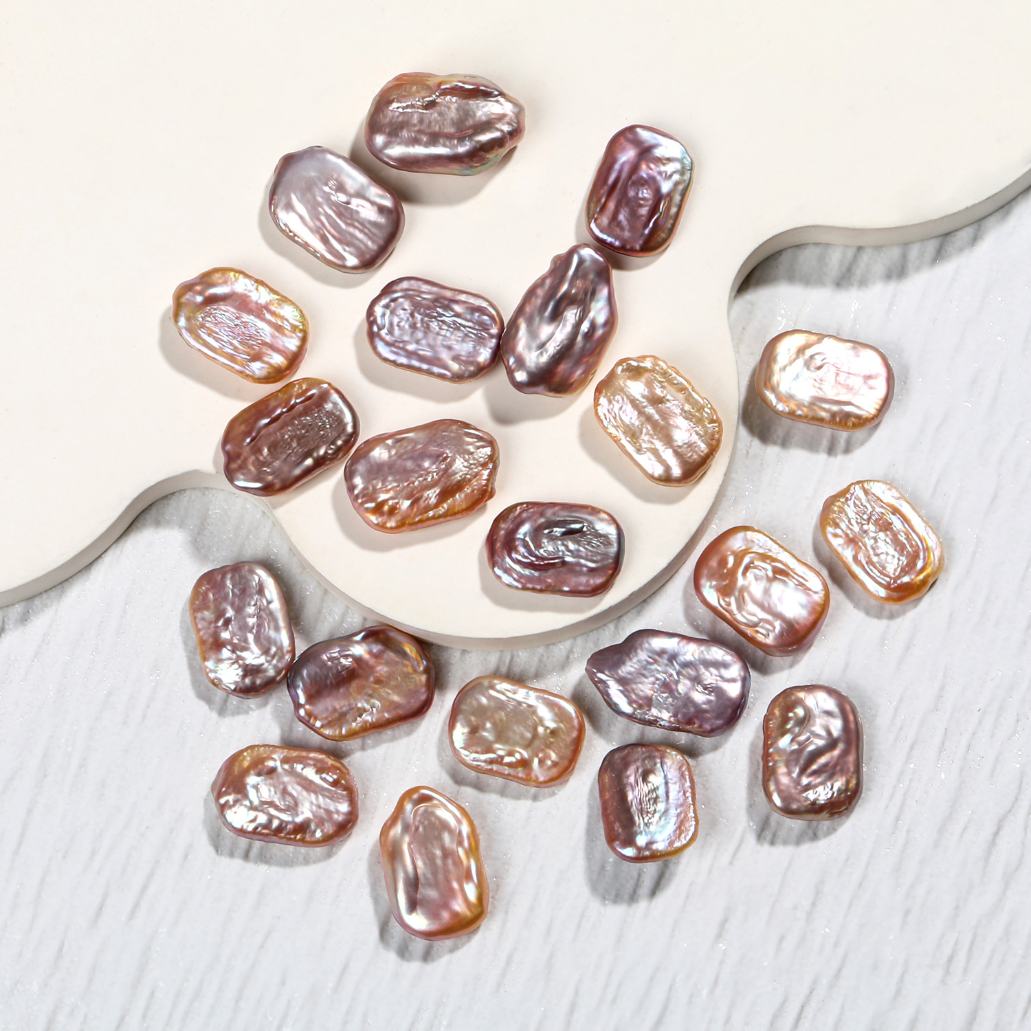 Wholesale luz brillante agua dulce barroco dazzle cubos perlas granulares perlas sueltas diy pendientes accesorios materiales