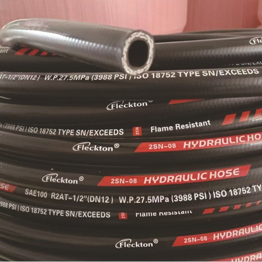 高压胶管高温橡胶管高压管总成钢丝编织管挖机液压油管厂家直供