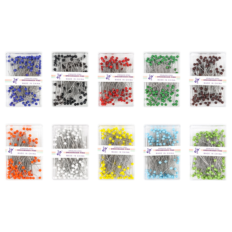 New colorful glass positioning needle cross-stitch fixed pin quality bead needle handmade diy clothing positioning needle Item Picture