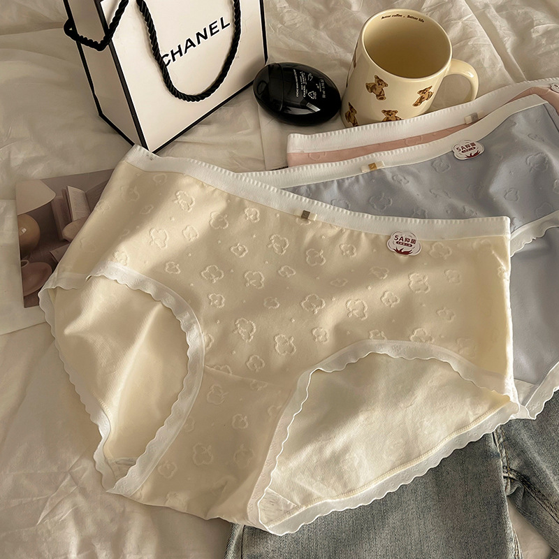 Large Size Women's Underwear Women's Mid-Waist Fat Mm200 Catties Hip Lift Breathable Pure Cotton Crotch Anti-Bacterial Day Belly Compression Briefs details Picture