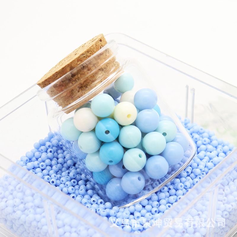 Factory direct sales of macaron-colored rainbow acrylic loose beads children's diy bracelets, earrings, and epoxy resin jewelry accessories Specification image