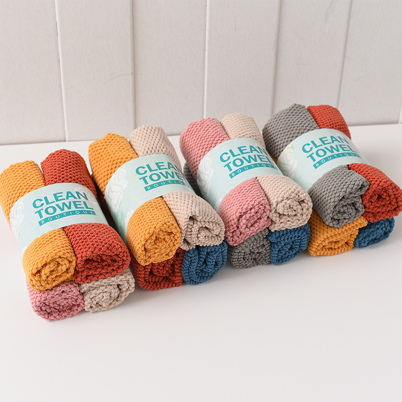 Manufacturers wholesale fine fiber towels household daily dish towels cleaning cloth kitchen towels